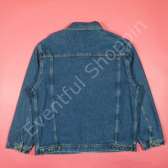 Vintage Pointer Brand Union AFL CIO NYC Trucker Jacket Mens 2XL Denim 1980s USA - Picture 3 of 9